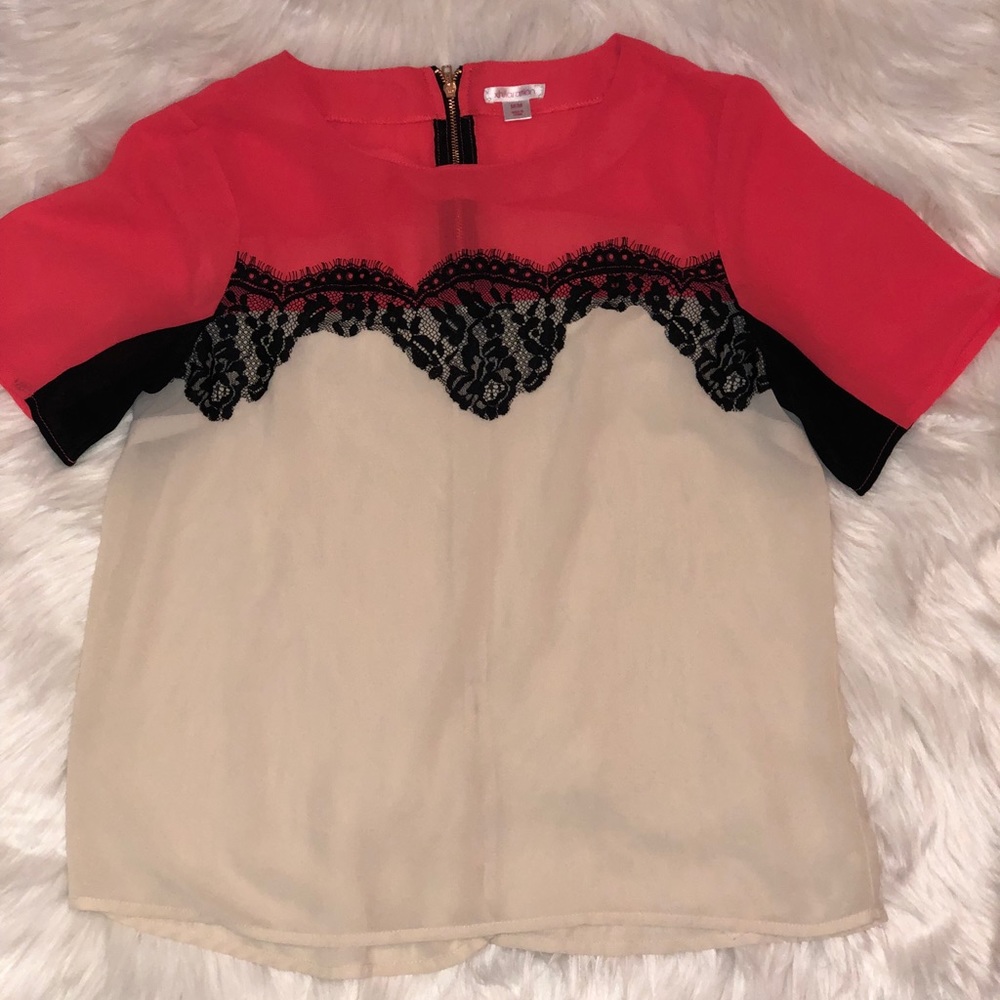 Sheer Neon Lace Top!